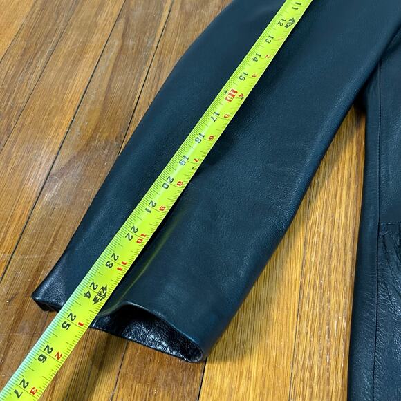 Mens Crémieux Genuine Lambskin Black Leather Blazer Size M - Picture 11 of 15